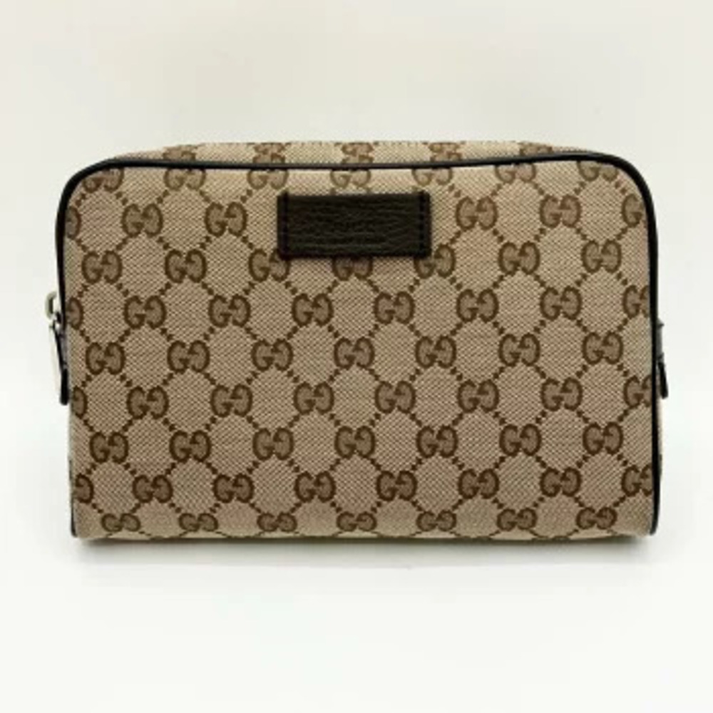 GUCCI GG Canvas Body Bum Crossbody Belt Bag Shoulder